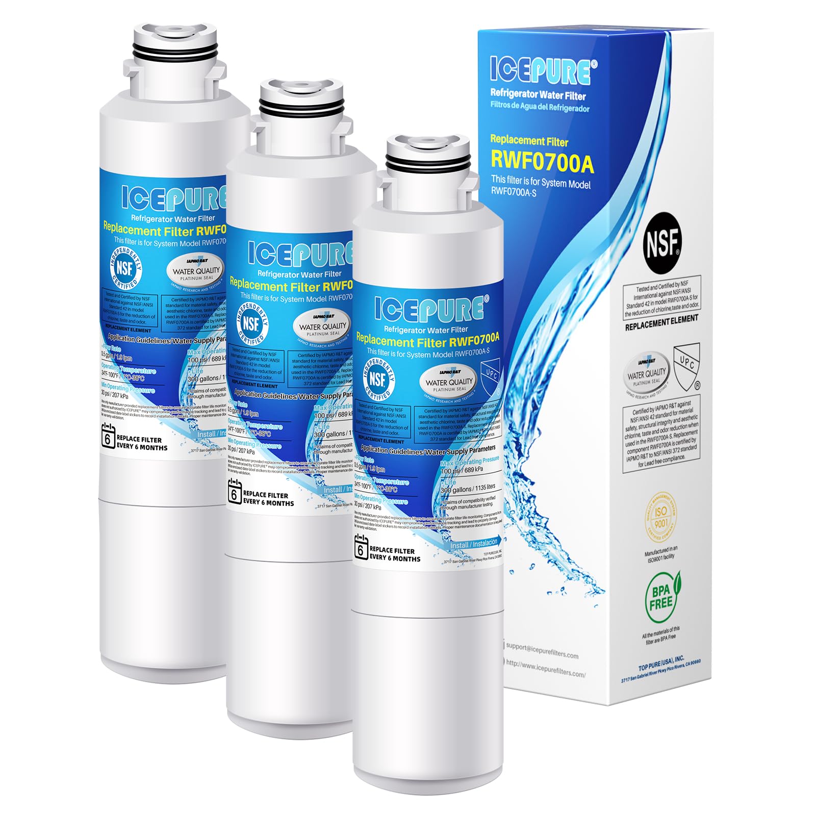 Sponsored Ad - ICEPURE DA29-00020B Replacement for Samsung Water Filter HAF-CIN/EXP HAF-CIN DA29-00020B-1 RF28HMEDBSR RF263BEAESR RS25J500DSR RF263TEAESG RWF0700A HDX FMS-2 DA97-08006A-1 RF4287HARS RF28HFEDBSR 3PACK