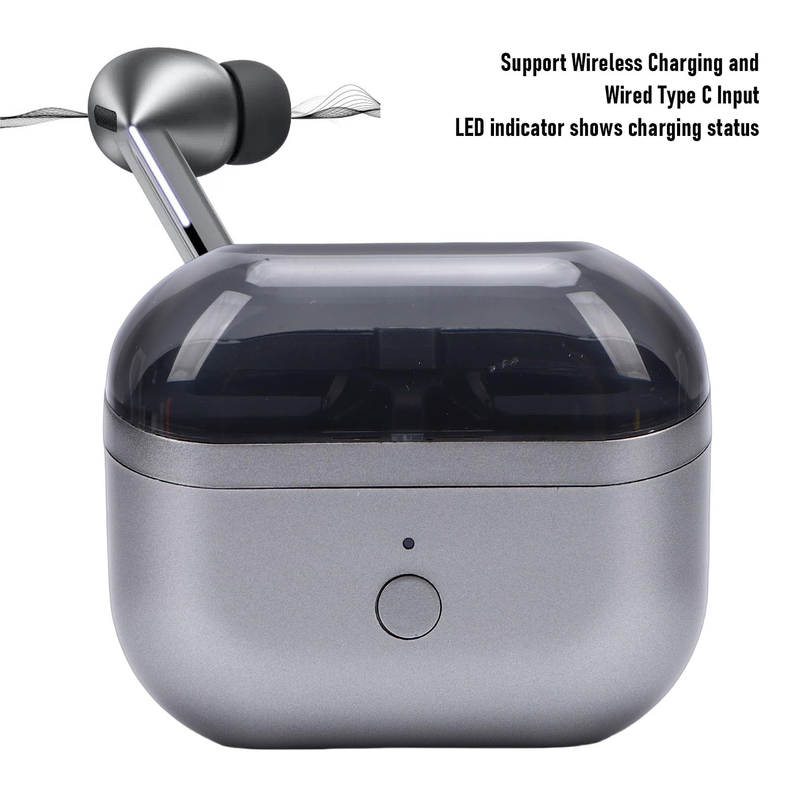 Luocute Étui de Chargement pour écouteurs sans Fil pour Buds 3 SM-R530, Batterie 450 MAh avec Indicateur LED, Type C et Chargement sans Fil, Protection Contre Les Surcharges