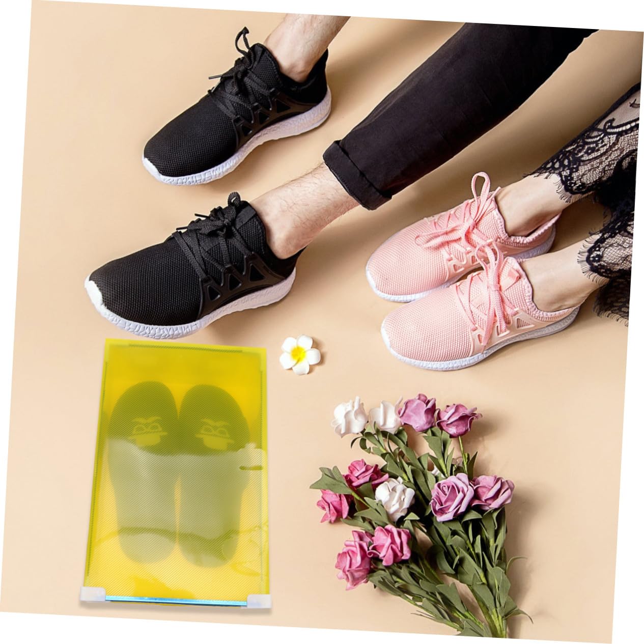 5 Piezas Cajas de Plástico Transparente para Zapatos Apilables Caja de Almacenamiento de Zapatos para Guardar Dormitorio Color