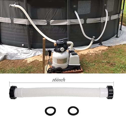 Miniatura 2 de 11535 Manguera de bomba de filtro de arena para piscina, reemplazo de manguera de interconexión compatible con bombas de filtro de arena Intex de 16