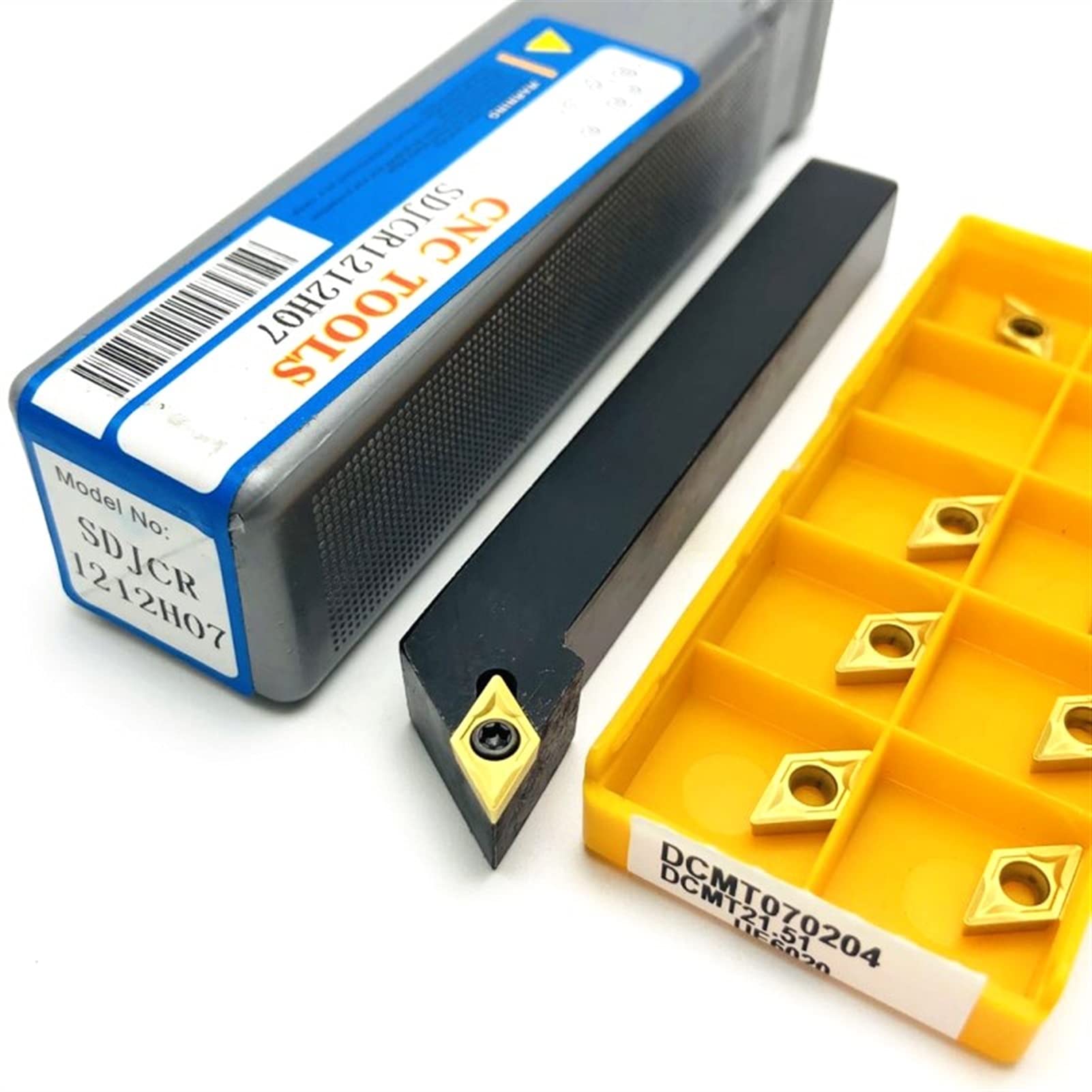 Produktbild von AIRUIXI DCMT070204 Wendeschneidplatten – VP15TF/UE6020/US735, Hartmetall, Für SDJCR1010H07 & Co. (CNC Drehen)