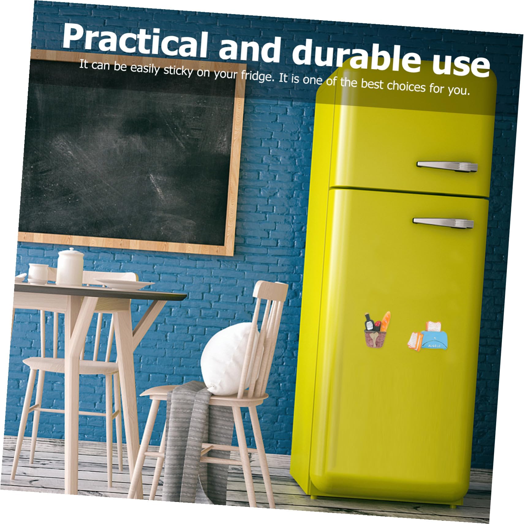 10 Stück Kühlschrankmagnete aus Resin Starke Haftkraft Verschiedene Lebensmittel Küchenmuster Vielseitig für Kühlschrank Whiteboard Waschmaschine Praktische Dekoration