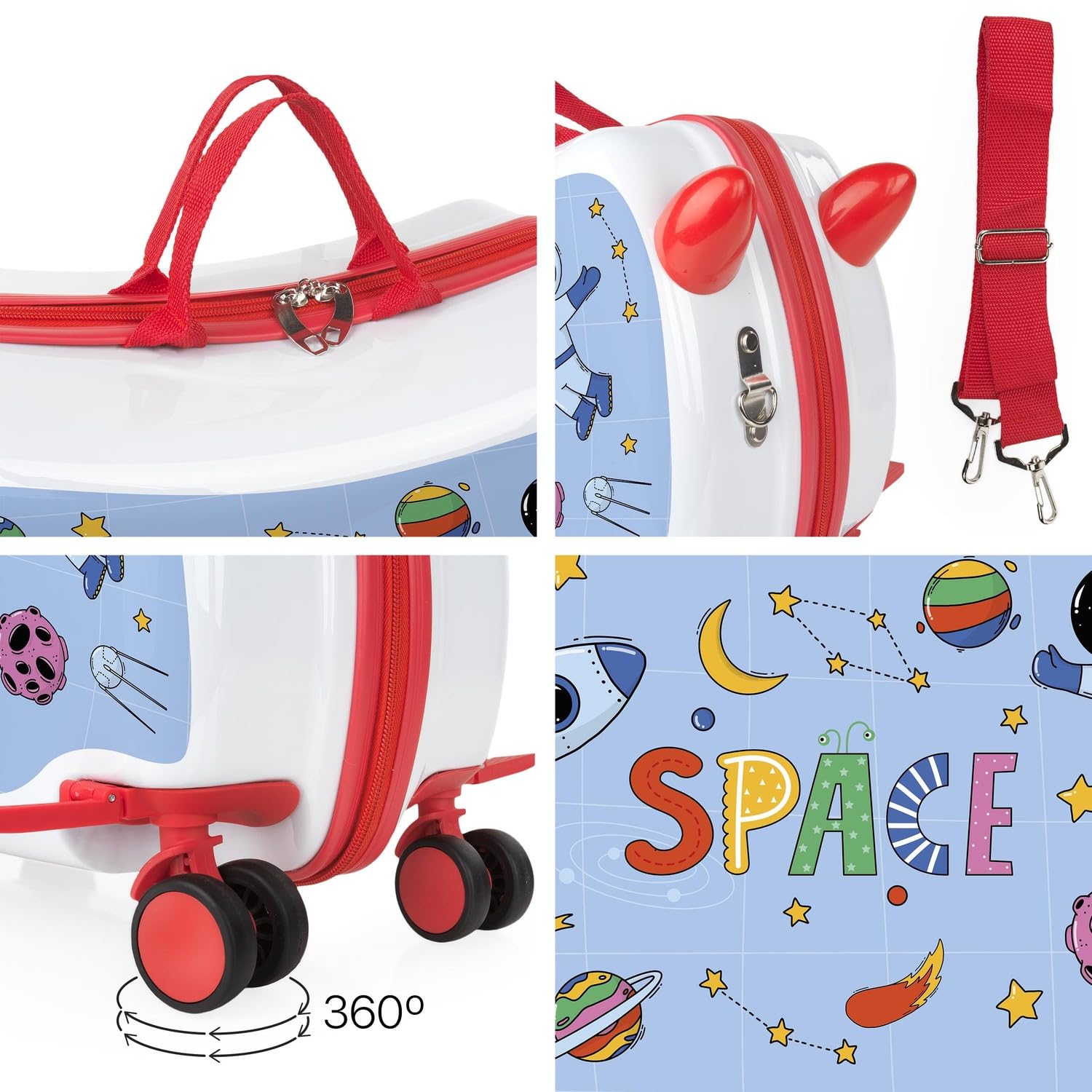ITACA - Maleta Correpasillos. Maleta Niños con Ruedas, Maleta Infantil Niño, Maletas De Viaje, Maleta para Niños - Equipaje Ideal para Los Más Pequeños, Azul