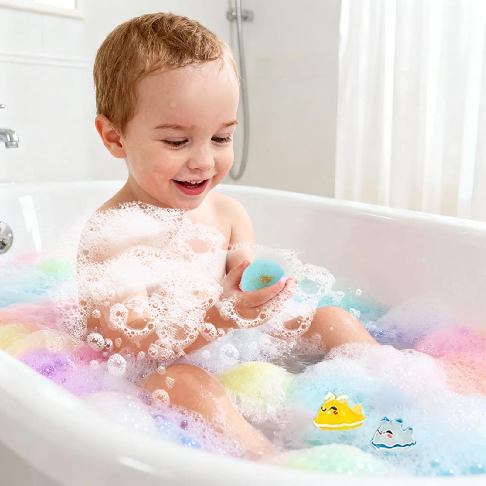 Palle da Bagno con Interna 12 Pezzi con Fragranza | Set di Bombette Effervescenti Regalo per Compleanno, Giochi, Doccia, Hotel, Casa, Asilo, Viaggi Estivi