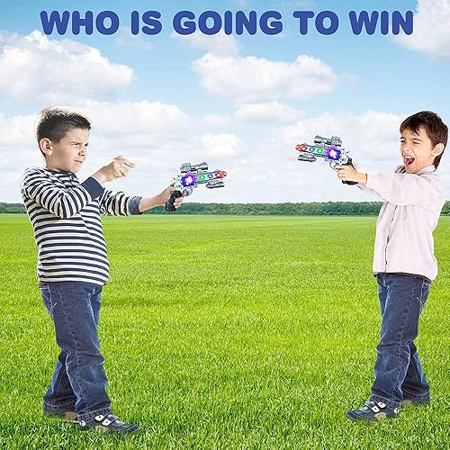 Miniatura 4 de ArtCreativity Pistola de juguete con luz espacial para niños, pistola de rayos Super Ray con LED intermitentes coloridos y sonido, pistola de mano