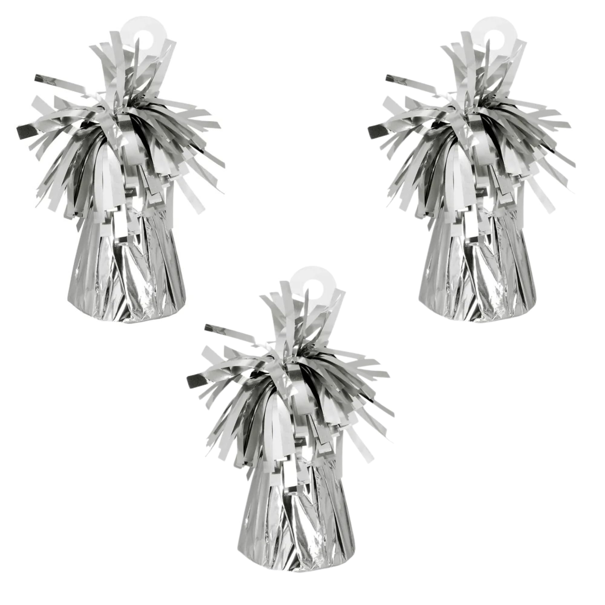 Foil Balloon Weights for Helium Balloons | Metallic Foil Balloon Holder | Birthday Parties, Events & Wedding Celebrations Decoration Accessory (Silver, Pack of 3) โ image 1