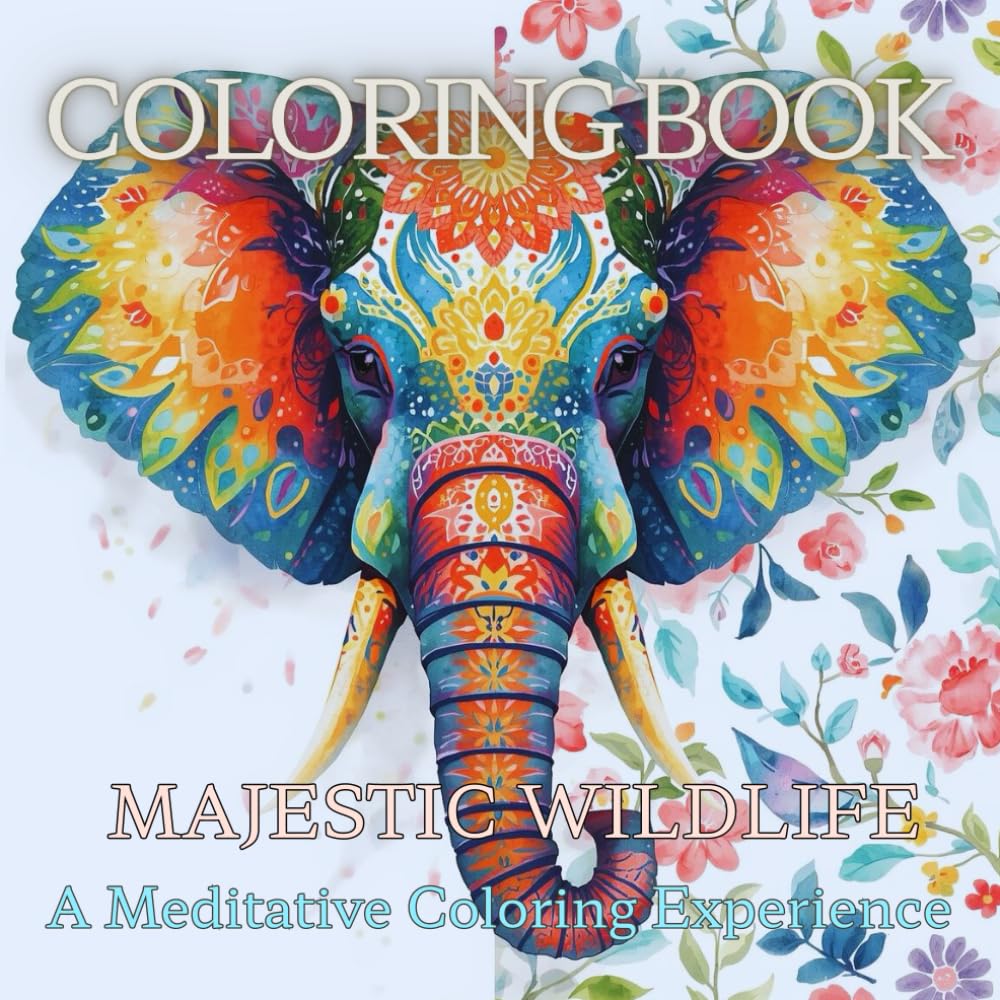 Majestic Wildlife: A Meditative Coloring Experience