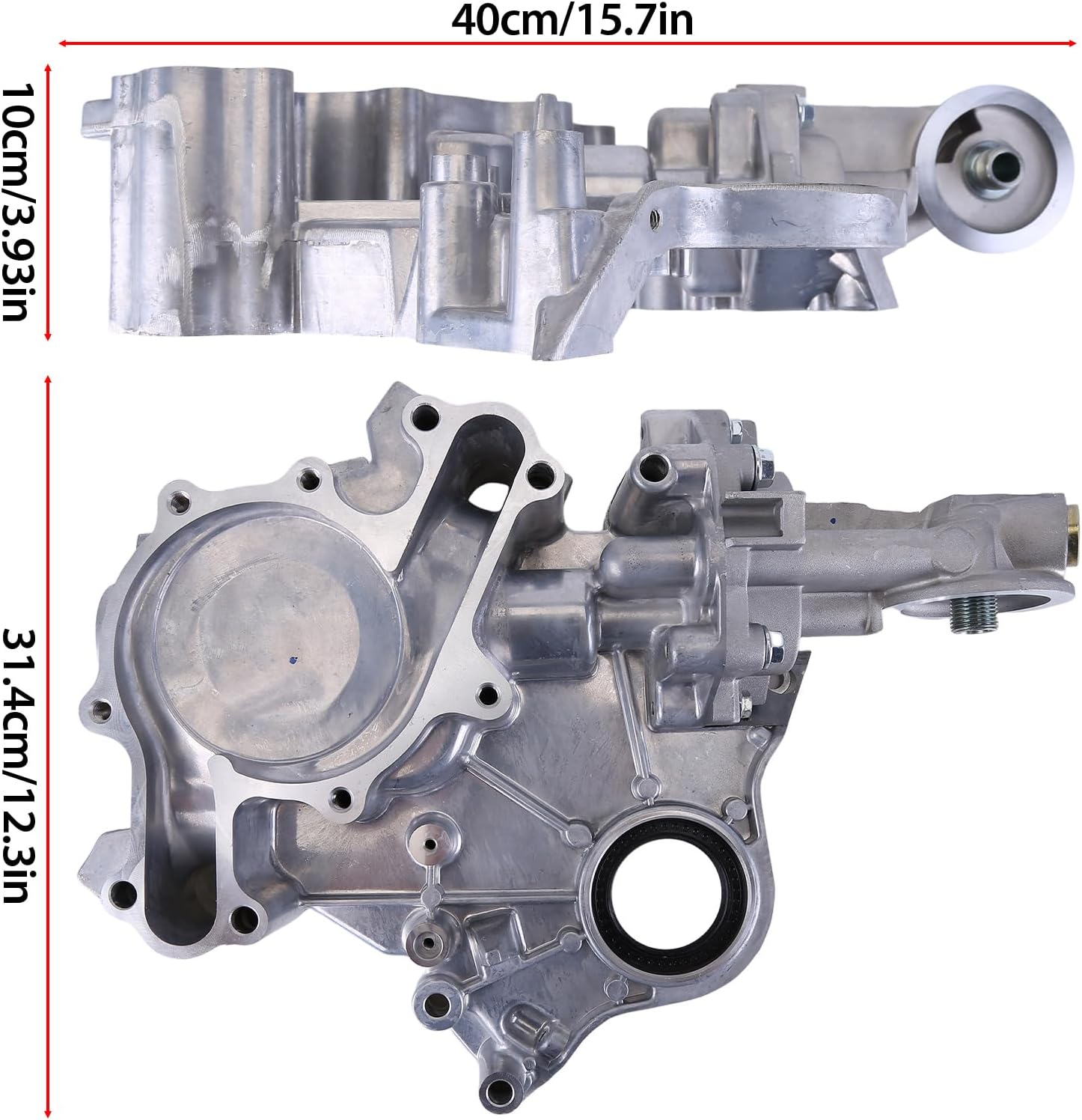 Zcargel Timing Chain Oil Pump Cover Fit for Ford F150 1997-2003 Timing Cover W/Oil Pump for Cougar 1996 1997 for Mustang 1996-2004 Engine Timing Chain Oil Pump Cover Assembly Replace TC232EN