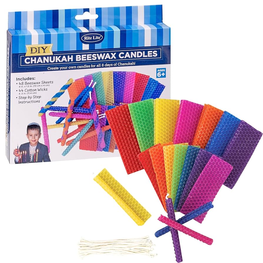 ハンドメイド(13)　はり絵5点セット Amazon.com: Rite Lite Dripless Hanukkah Candles Blue & Teal