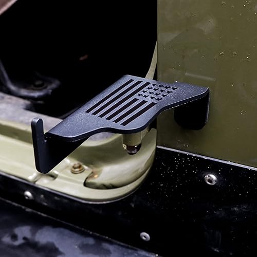 Vista 14 de Bestaoo Estriberas delanteras con estilo de bandera de Estados Unidos para Jeep Wrangler JL Unlimited Sport Rubicon Sahara Gladiator JT 2018-2024