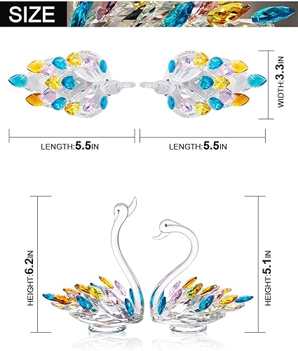 Miniatura 3 de CITYLOVE Regalos para el día de San Valentín para ella, figuras de cisne de cristal, decoración del hogar, regalos para mujeres, mamá, cumpleaños,