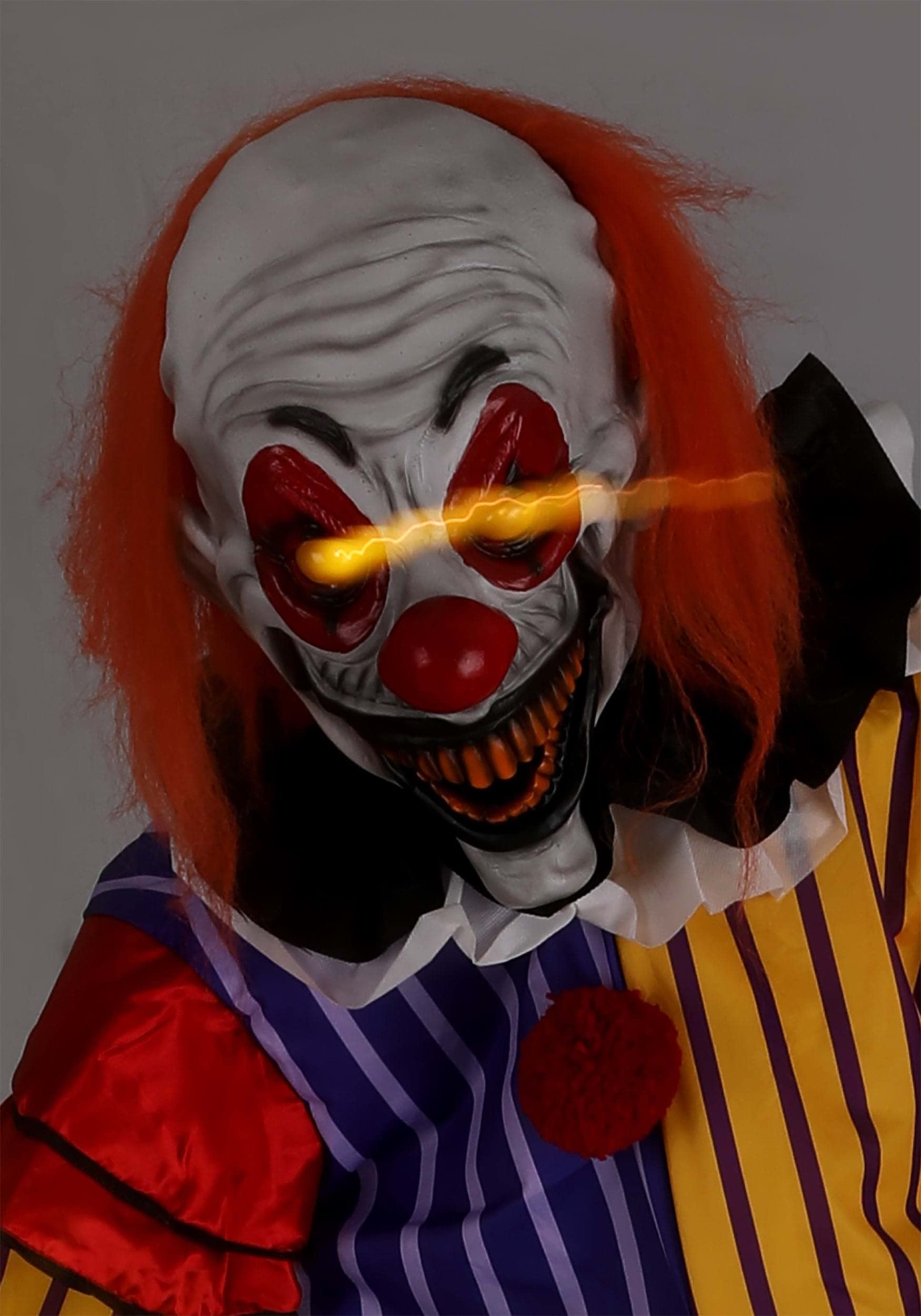 【メ1010-09】Clown 7Ft Animated Funzo The Clown Prop, Tall Animatronic Clown
