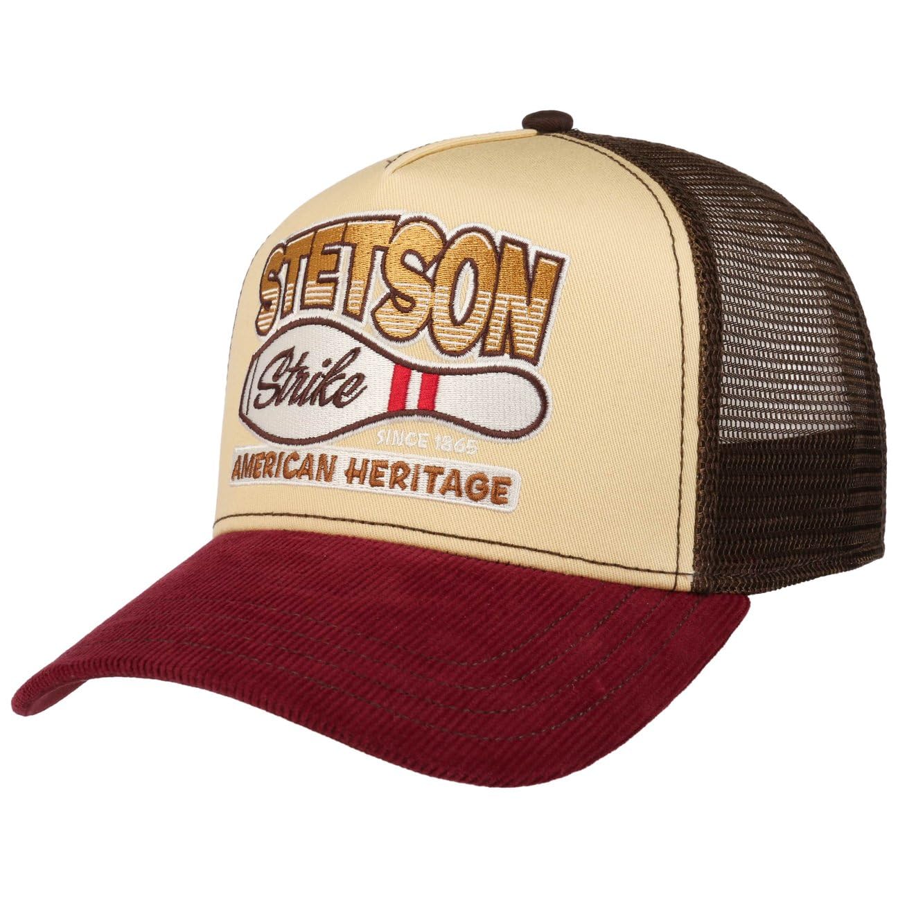 Stetson Strike Trucker Cap Chino Twill Snapback Retro Style Unisex Sommer Winter