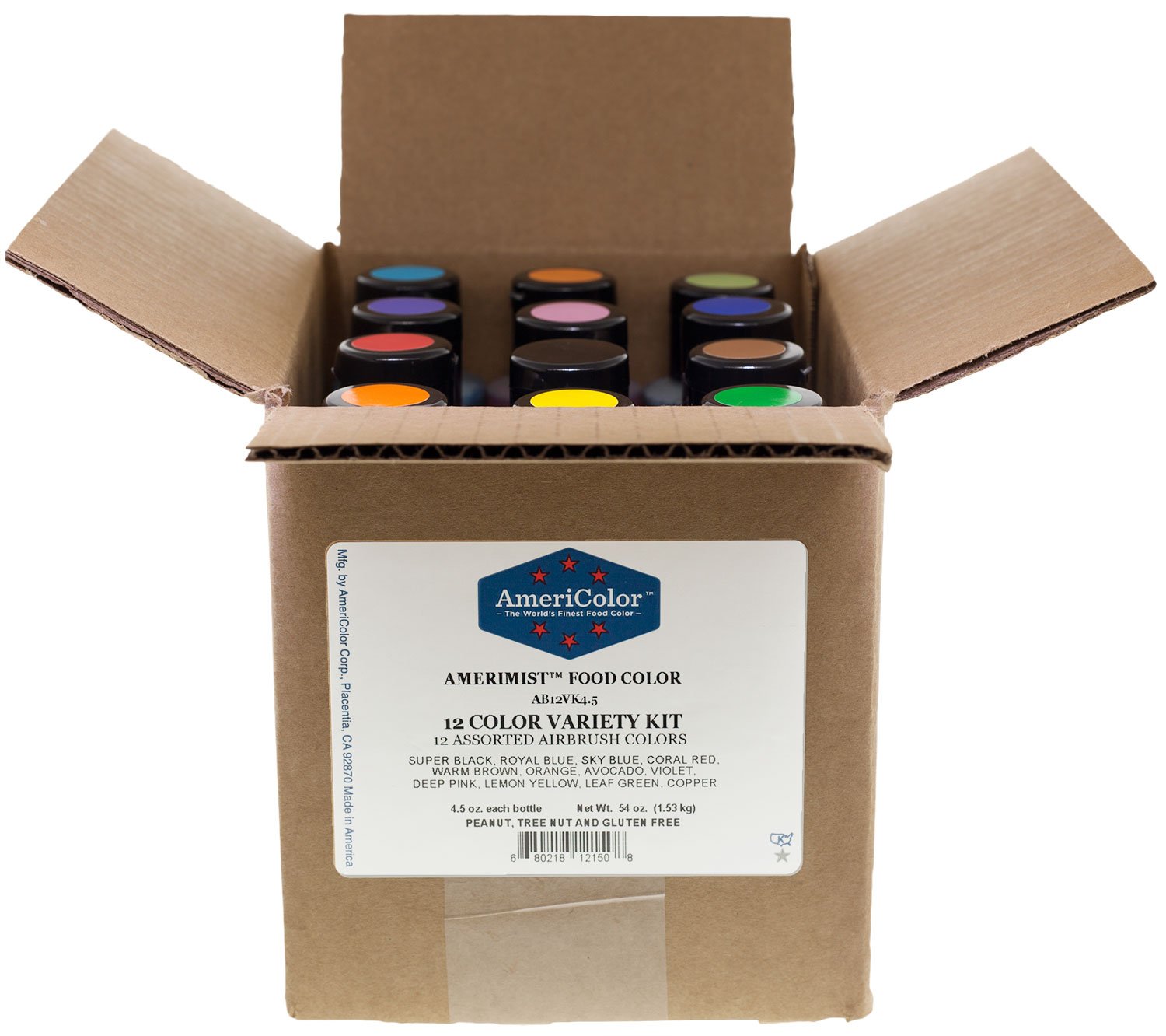 AmeriColor Airbrush Variety Kit 4.5 oz Food Color
