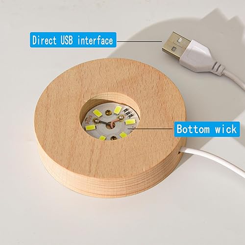 Miniatura 7 de KAZETEC Luz nocturna de bola de cristal de astronauta 3D, 3.15 pulgadas (3.150 in), decoración espacial, luz nocturna, decoración de dormitorio de