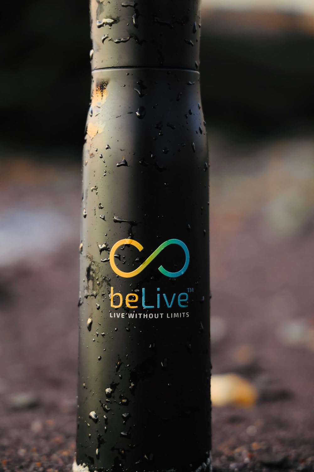 BeLive Smart Water Bottle, Black, Digital Hydration Tracking, Live Without Limits Collection