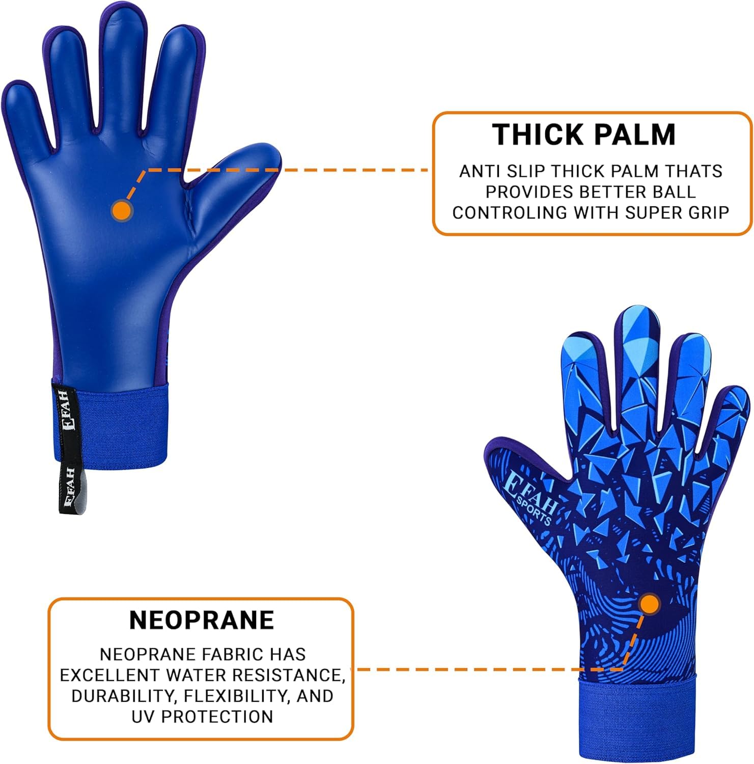 Gants de Gardien de But Enfants garçons Jeunes avec Paumes de Protection et Forte adhérence pour entraînement