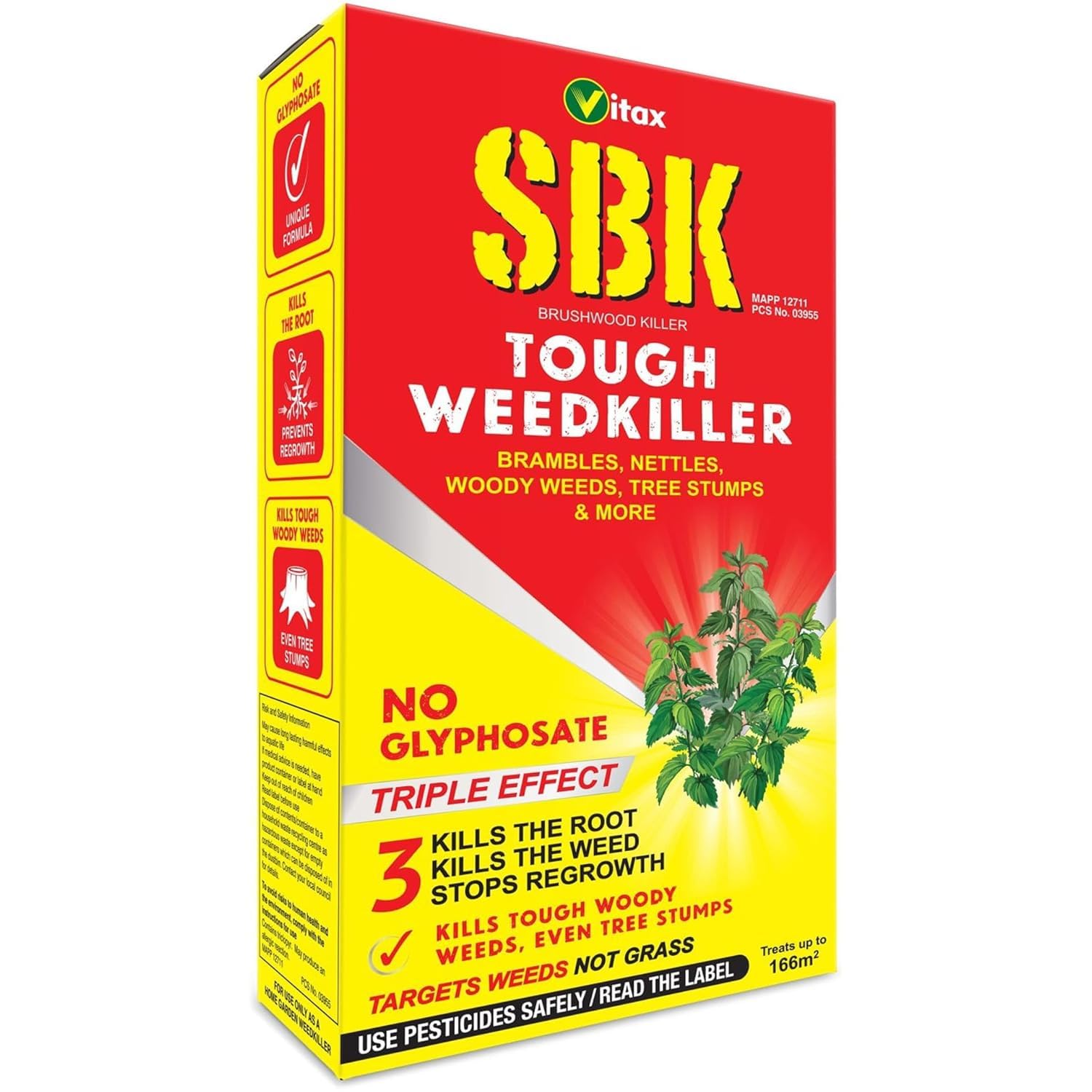 HOCHSTE® SBK Brushwood Killer, Tough Weedkiller for Brambles, Nettles, Woody Weeds & Tree Stumps, Kills the Root & Weed Not Grass, Prevents Regrowth, Glyphosate-Free Solution (500ML)