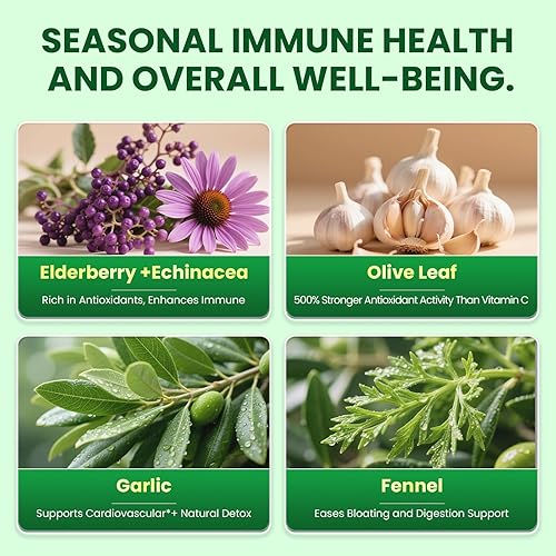 Miniatura 7 de Aceite de orégano con aceite de semilla negra - Cápsulas de aceite de orégano  Moringa, saúco, equinácea, ajo, hinojo - Aceite de orégano Carvacrol