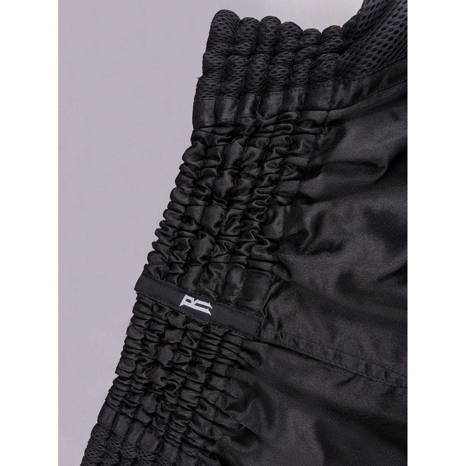 Muay Thai Shorts, Pulse, Schwarz-schwarz, Kickboxhose für Training & Wettkampf, Thaibox Shorts Satin, Atmungsaktiv, Langlebig, Kampfsporthose für MMA, K1, Boxen, Thai Boxen