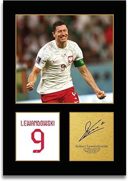 HWC Trading Robert Lewandowski Poland Gifts Printed Signed Autograph Picture for Football Fans and Supporters ID-004479 - A4 Print Only