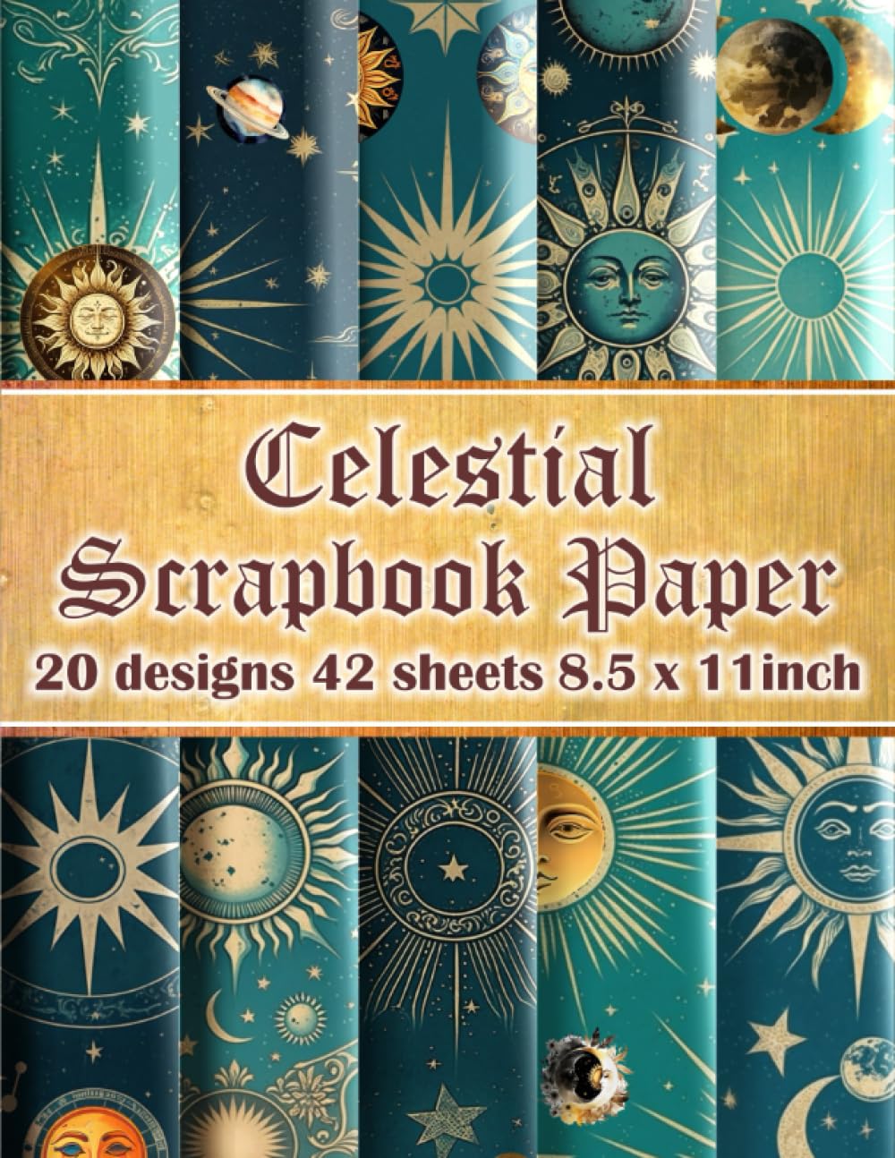 Celestial Scrapbook Paper 20 Designs 42 Sheets 8.5 x 11 inch: Create stunning projects with our Celestial scrapbook paper featuring dreamy images of ... DIY crafting - decoupage or paper craft.