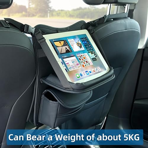 Miniatura 3 de RUPSE Organizador de coche entre asiento, soporte para bolso para automóvil, bolsa de almacenamiento de suspensión para reposacabezas con tablero