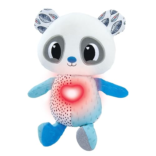 Miniatura 2 de Lamaze Animal de peluche calmante con forma de panda de corazón, chupete vibrante para bebé, incluye latidos de corazón brillantes y 3 canciones de