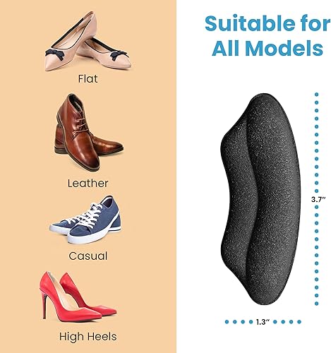 Miniatura 5 de Serenelife Almohadillas para el talón, 2 pares de inserciones de zapatos para botas de hombre y mujer, tacones altos y tenis - Llena el espacio
