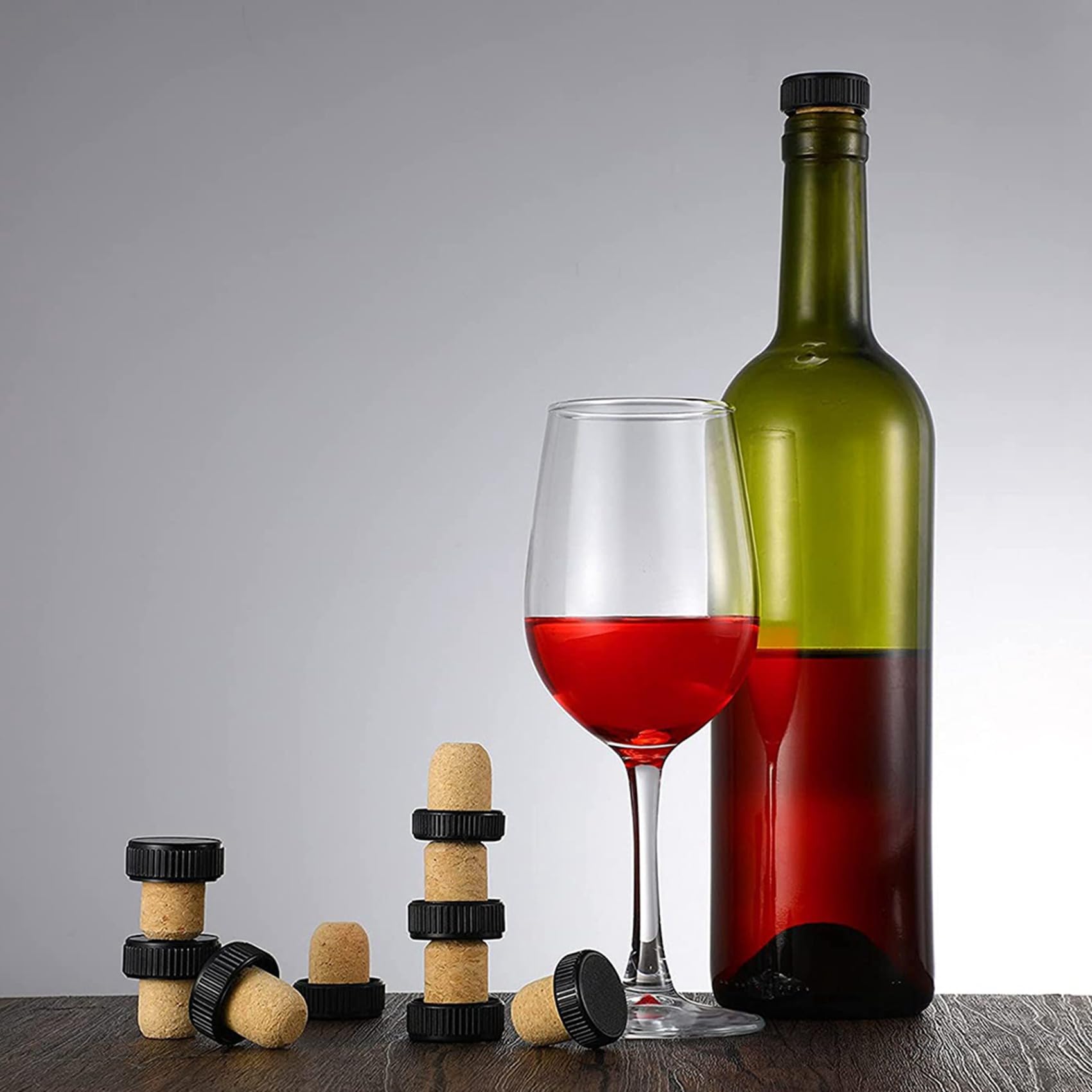 Tappi in Sughero da 240 Pezzi Tappi in Sughero Tappi per Degustazione Tappi per Vino A Forma di T con Tappo per Bottiglia di Vino in Legno Tappi per Bottiglie