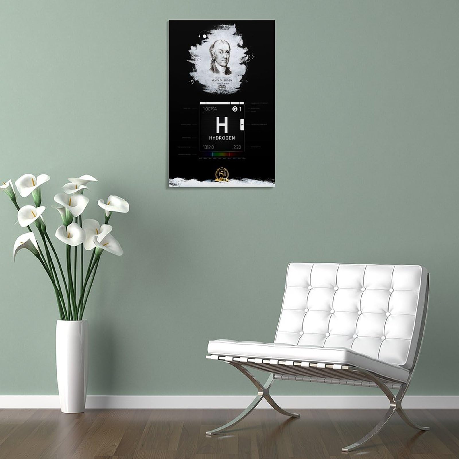 Poster mit Periodensystem, Raumdekoration, kosmischer Sternenhimmel, Wandkunst, Poster für Wanddekoration, 60 x 90 cm