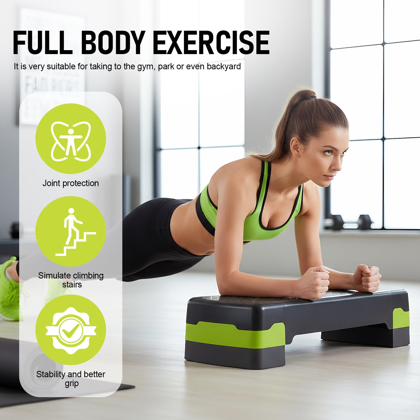 Stepper Fitness para Casa,Step Antideslizante Ideal para Ejercicios Aeróbicos y Fitness