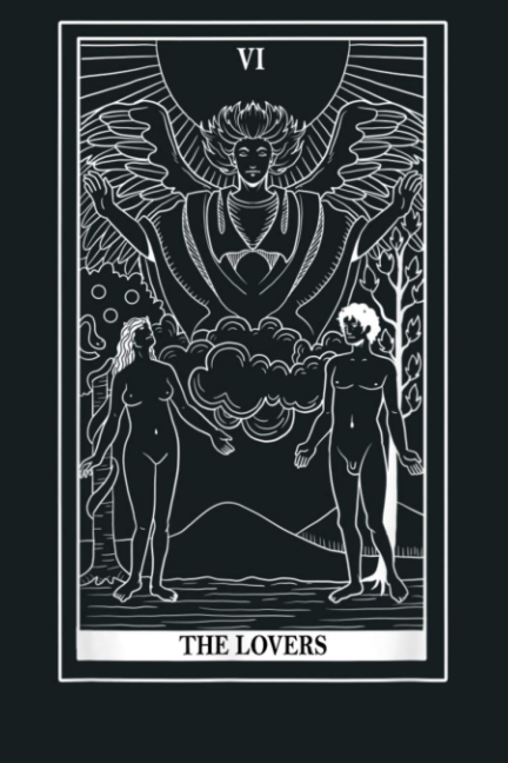 Tarot Card The Lovers Fortune Teller Occult Witch Wiccan: Notebook Planner - 6x9 inch Daily Planner Journal, To Do List Notebook, Daily Organizer, 114 Pages