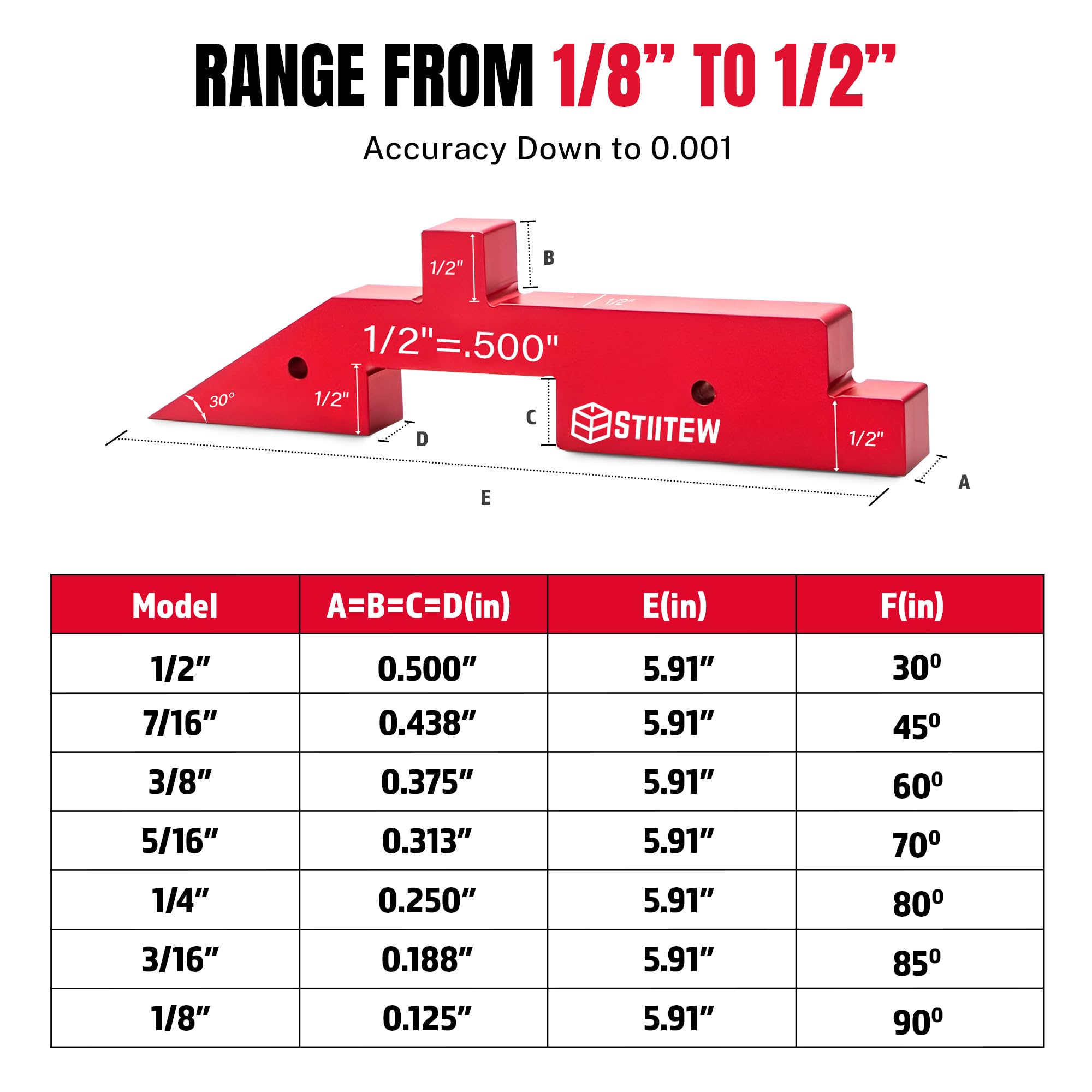 Bloques de configuración para carpintería, 7 barras de configuración de mesa de enrutador de aluminio, juego de bloques de medidor de altura para mesa de enrutador y accesorios de sierra de mesa