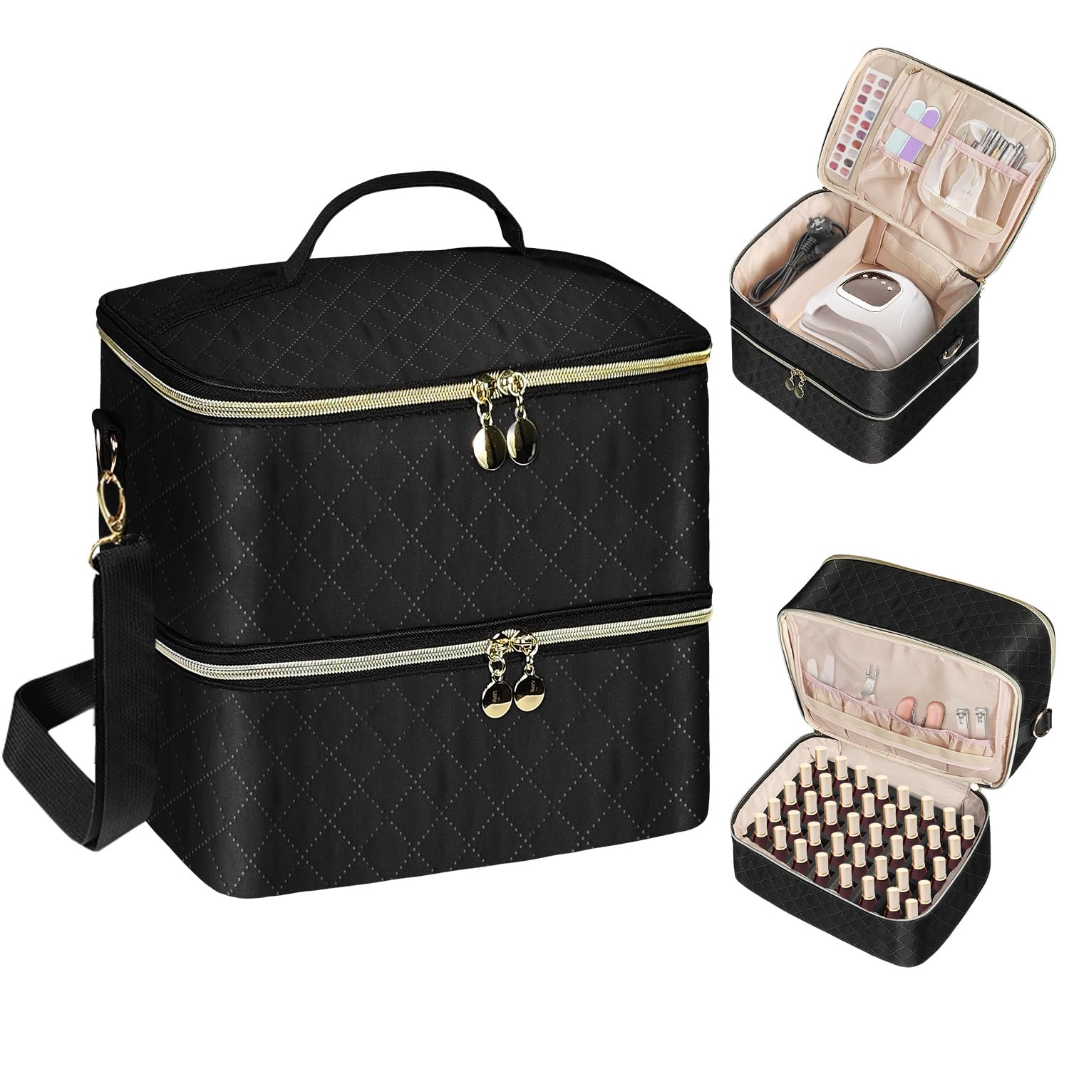 Organisateur De Vernis à Ongles MagiDeal – Double Couche Avec 30 Cases, Portable Et Réglable