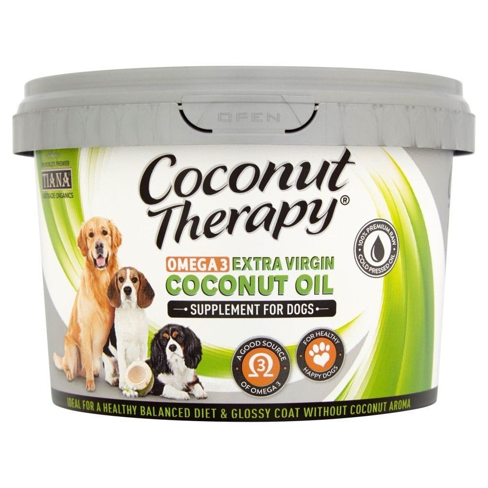 Coconut Therapy® Omega-3 Supplement for Dogs 500g – Plant-Based Coconut Oil & Hempseed Oil – Vegan, Natural Support for Coat, Skin, Joints, Digestion & Immunity