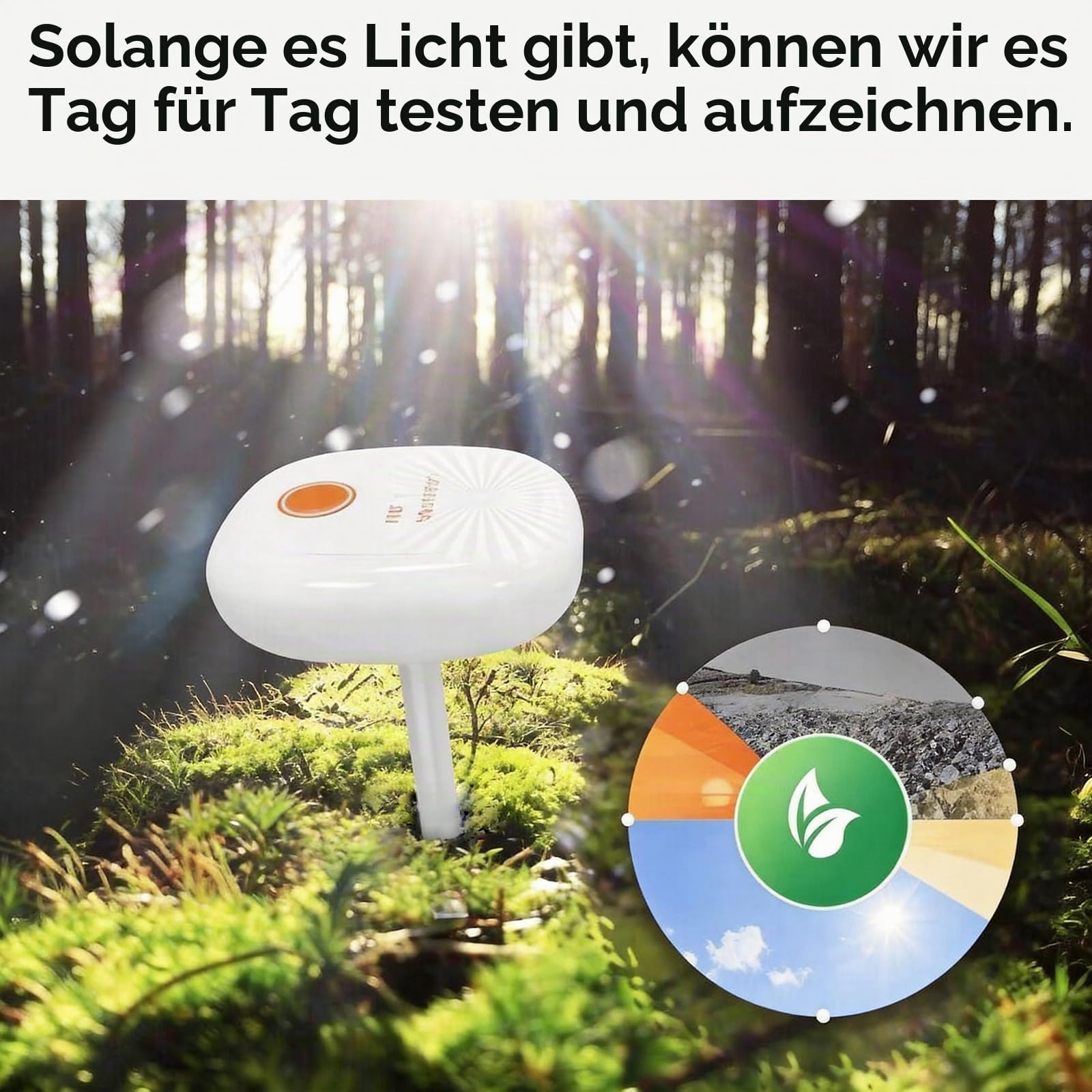 VBR-20 DLI-Messgerät, volle Sonne, teilweise, Schatten, Rekord für langfristiges tägliches Licht Integral, 180 Tage, MOL/m² / d, Kann als Datei exportiert Werden.