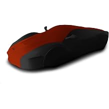 Coverking Custom Fit Car Cover for Select BMW M3 Models - Satin Stretch Inferno Orange with Black Sides