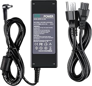 Dtk 19V 4.74A 90W for Asus Toshiba Ac Adapter Laptop Computer Charger Notebook PC Power Cord Supply Source Plug Connector Tip: 5.5 x 2.5mm