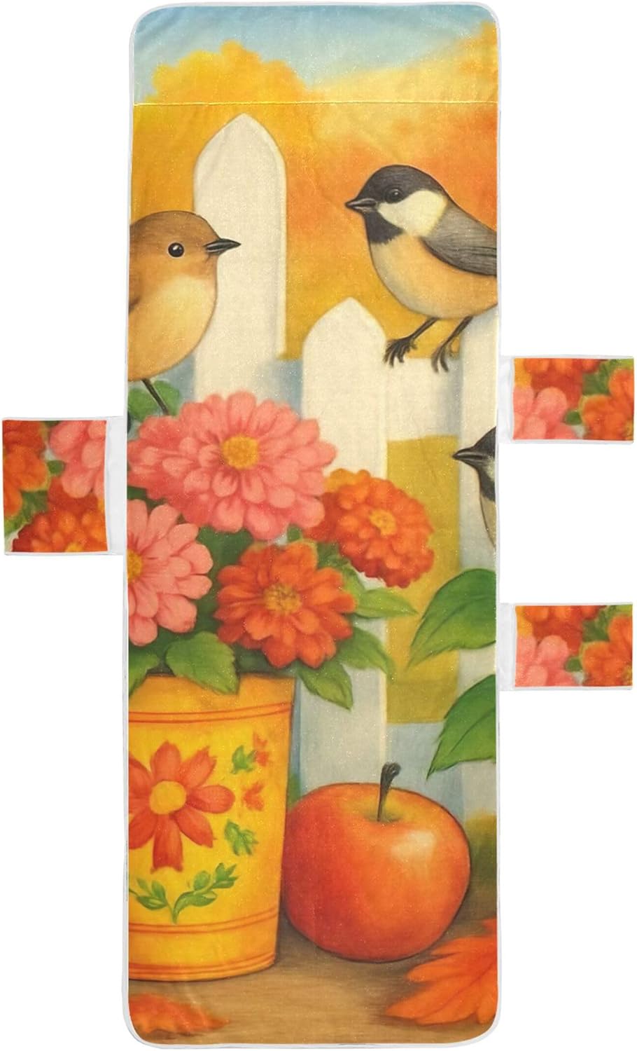 Fall Garden Scene Colorful Flowers Chaise Lounge Chair Towels Cover Pool Lounge Beach Chair Cover Patio Pool Lounger 85" x 30"