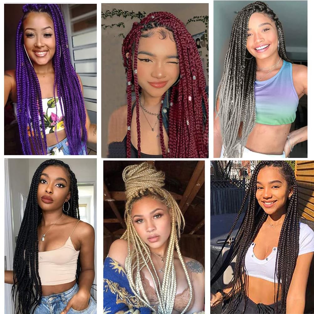 Extensión de pelo sintético preestirado para trenzado, suave, preestirado para mujer (marrón, 20 pulgadas)