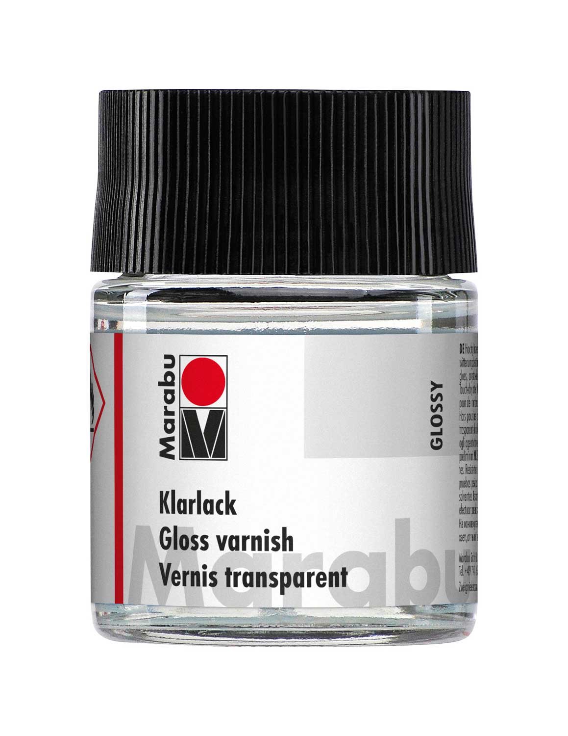 Marabu 11060005000 - Farbloser Klarlack, transparent 50 ml im Glas 