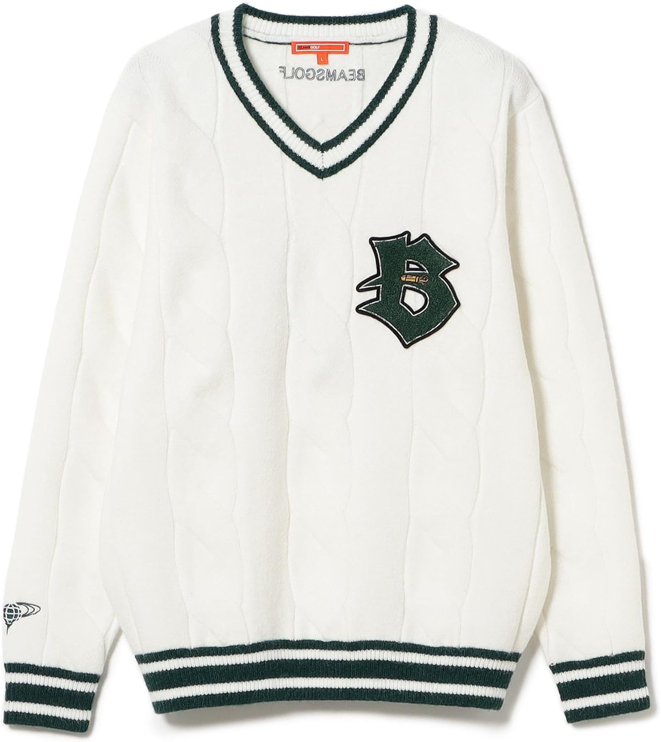 ビームスゴルフ] L/Sニット ORANGE LABEL リブライン Vネック ニット