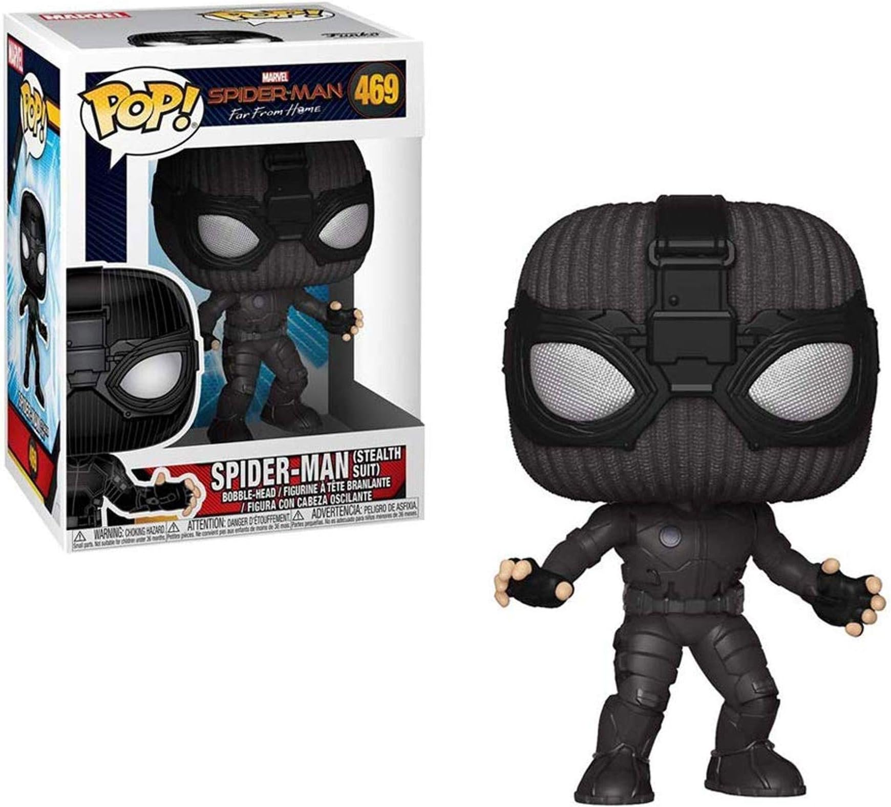 Funko 39208 POP Marvel Far from Home-Spider-Man Stealth Suit Spiderman Collectible Figure, Multicolor