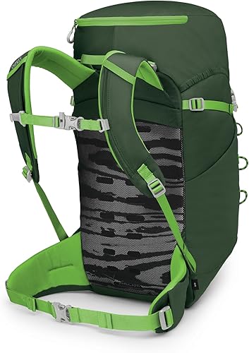 Miniatura 7 de Osprey Jet 28L Mochila de senderismo para niños, toldo verde, Dosel verde, 6L US