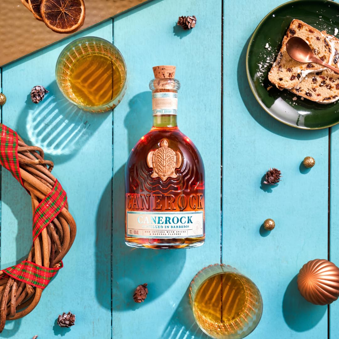 CANEROCK - Boisson Spiritueuse à Base de Rhum - 40% Alcool - 70 cl | Origine : Barbade - Notes d'Épices Douces & Patissières - À Déguster Pur ou en Cocktail