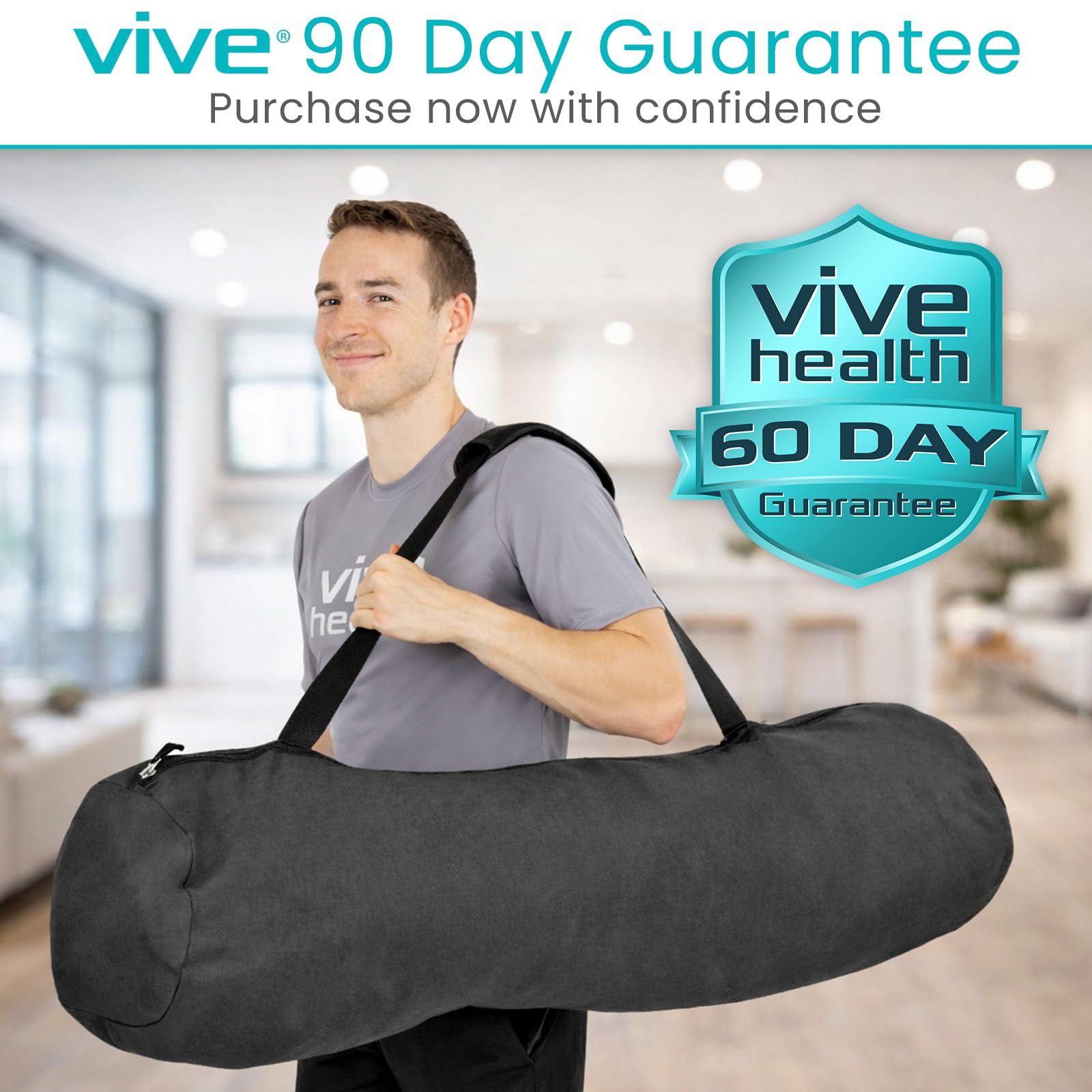 Vive Air Frame Carry Bag – Travel Cover Rollator (48"x16.9") — Amazon image 9