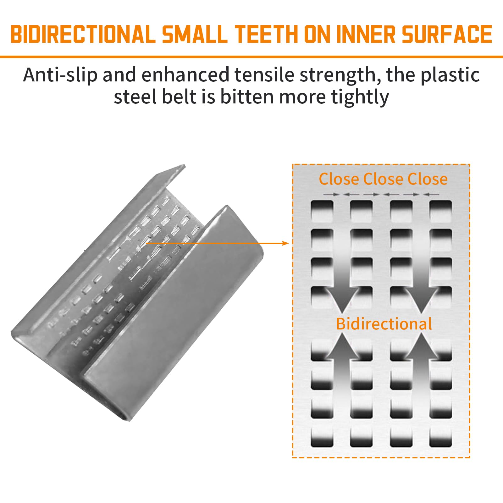 100 Clip Sigillo Per Reggiatura 16mm - Acciaio Zincato, Per Pallet E Imballaggi - Foto 11