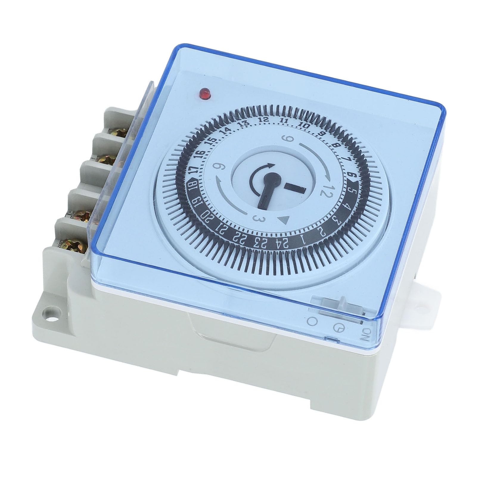 Generic Minuterie Mécanique 24 Heures, Contrôle Pratique et Mise Hors Tension Automatique pour Le Contrôle de L'éclairage et Le Système D'échappement, fabriqué en PC, ABS pour Divers Systèmes