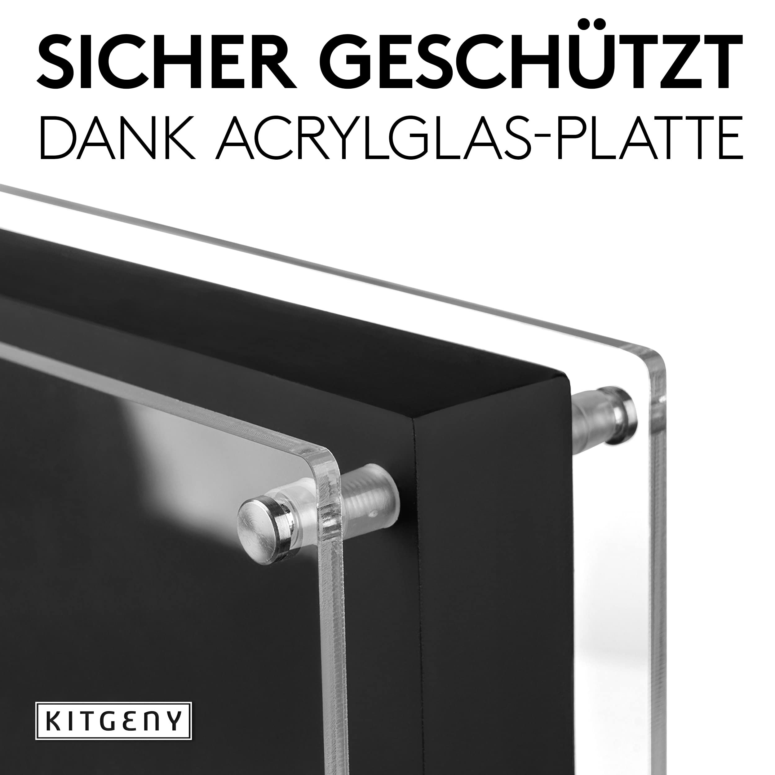 Blocco portacoltelli di design magnetico – supporto magnetico in legno di acacia – supporto magnetico antiscivolo per coltelli con protezione – nero ed elegante blocco coltelli magnetico su